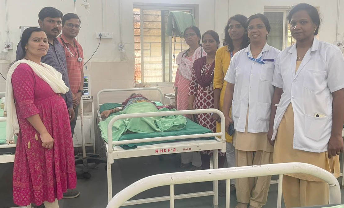 गरीब गरोदर ऊस तोड महिलेस जीवनदान