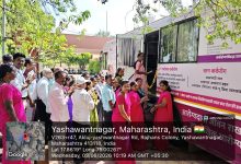 जिल्हा आरोग्य विभागामार्फत शंकरनगर तालुका माळशिरस येथे कॅन्सर तपासणी शिबिरास उत्स्फूर्त प्रतिसाद